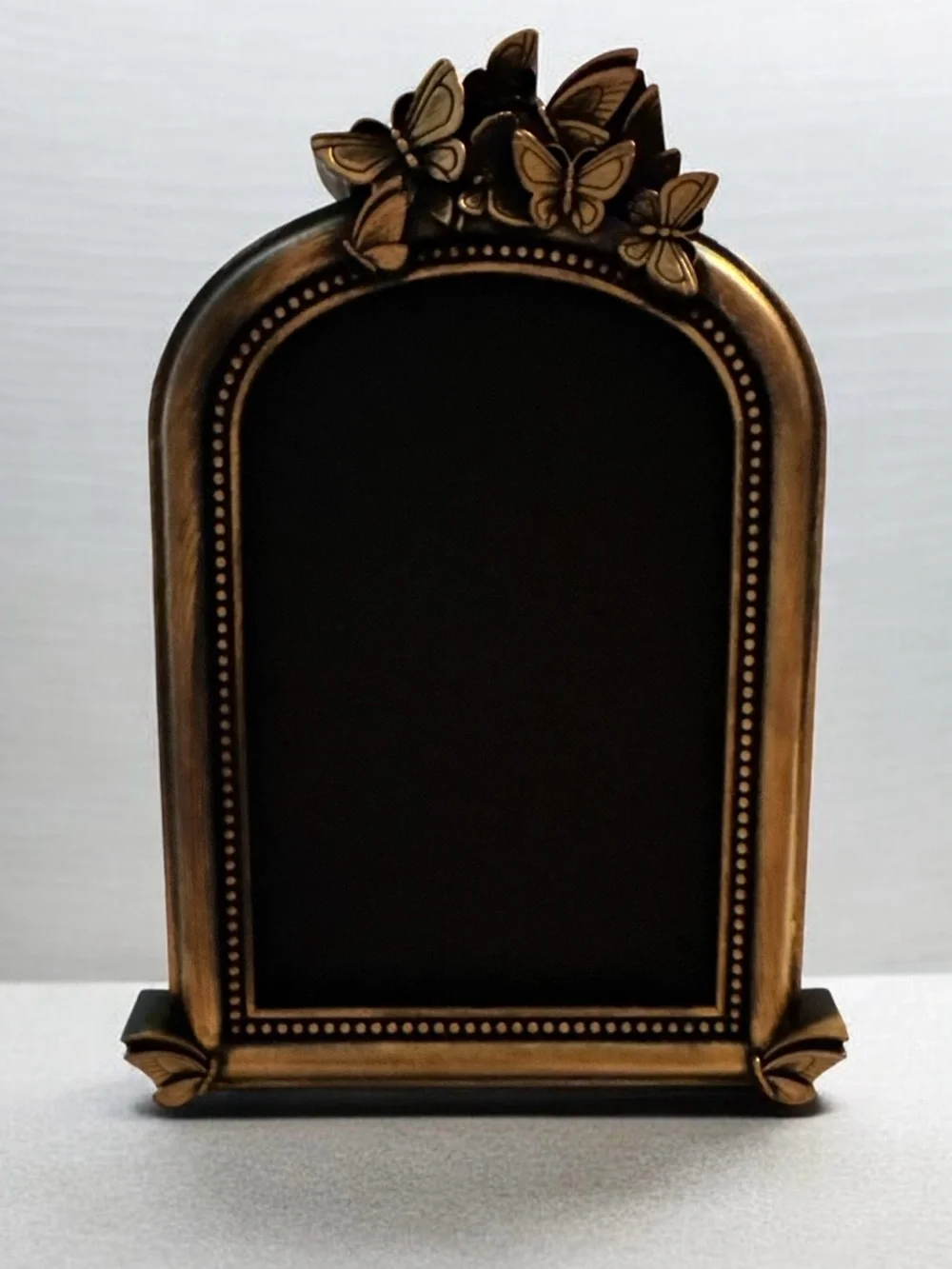 Vintage-Inspired Bronze Butterfly Frame - Home Accents
